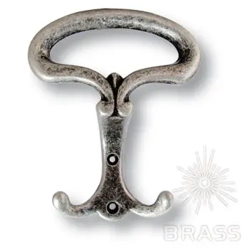 Крючки мебельные Brass 15.719.00.16 крючок мебельный, античное серебро