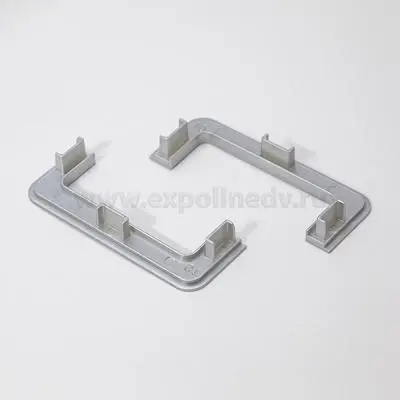 Серебро комплект заглушек для с-образного профиля, полые, серебряный пластик